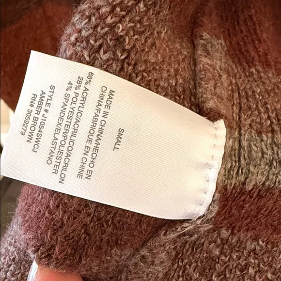 Carly Jean Los Angeles Warm Brown Knit Cardigan - Picture 6 of 7